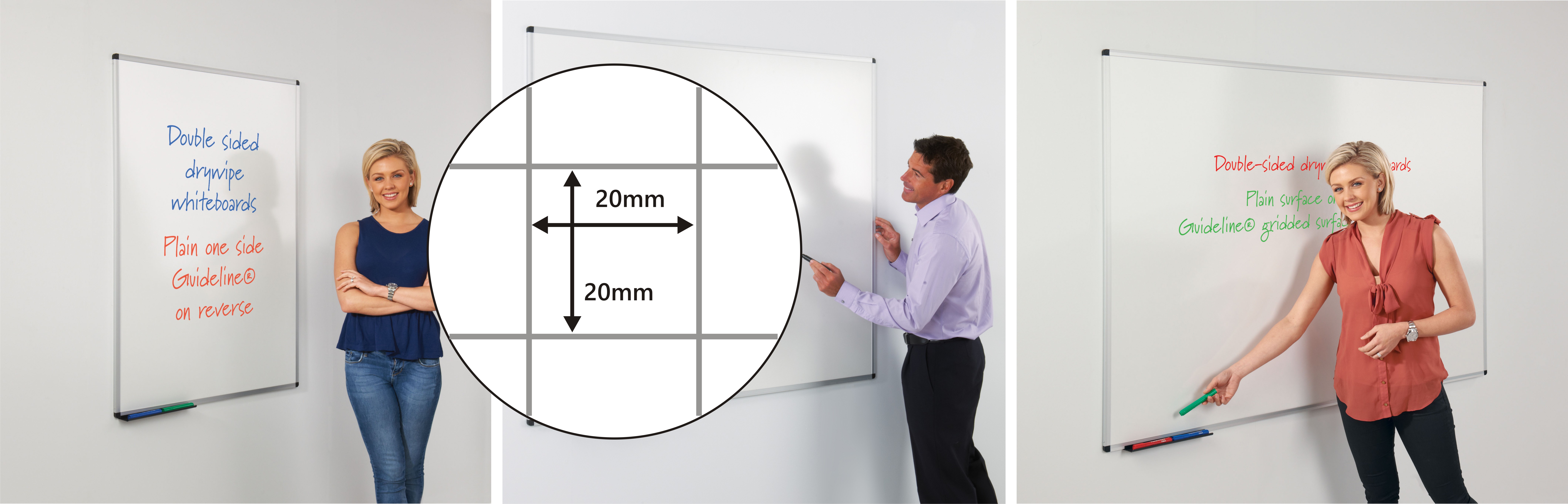 dual face drywipe whiteboard